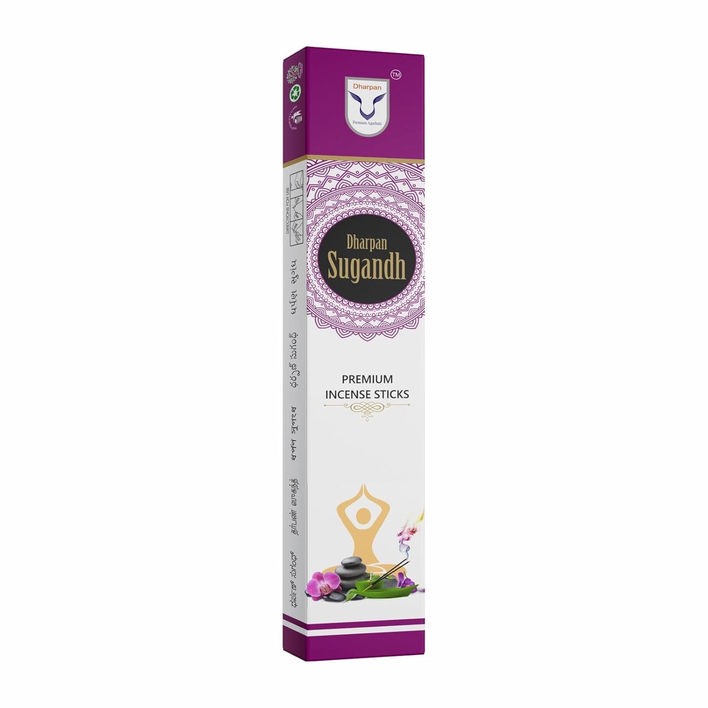 Premium Scented Incense Agarbatti, Pack of 5, 350 Sticks (Sugandh)